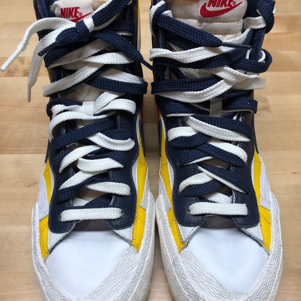 Nike Blazers Sacai Maize Navy Size 10.5 - Picture 7 of 8